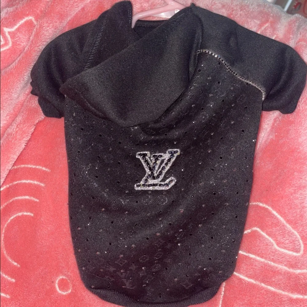 15”L designer dog hoodie (small breeds)